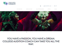 Tablet Screenshot of collegeauditioncoach.com